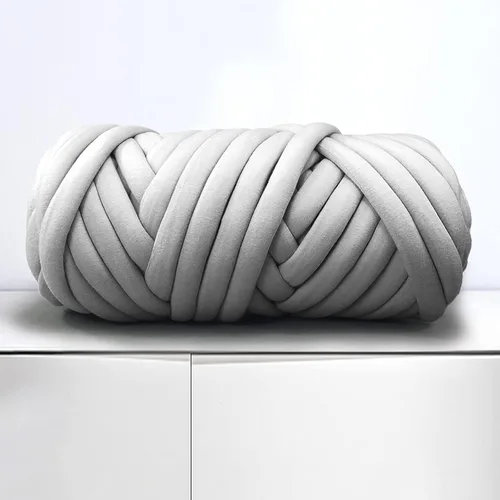 Miniatura 8 de Hilo para Tejer con el Brazo para Manta de Tiro de Nudo Trenzado Grueso DIY, Tubo Suave Extra de Algodón Lavable Hilo Gigante Voluminoso para Tejido