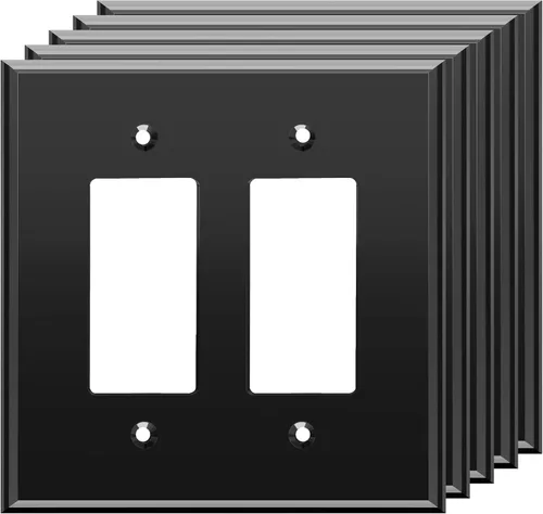 Miniatura 23 de LIDER Placa de Pared Decorativa de Acrílico Reflectante, Placa de Interruptor de Luz Espejada, Cubierta de Tomacorriente de Plexiglás, Vidrio Dorado
