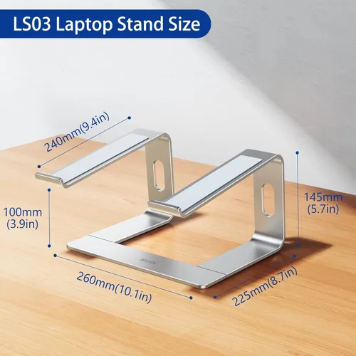 Miniatura 4 de BESIGN LS03 - Soporte elevador de aluminio para laptop, ergonómico y desmontable, elevador para computadora, compatible con MacBook Air, Pro, Dell