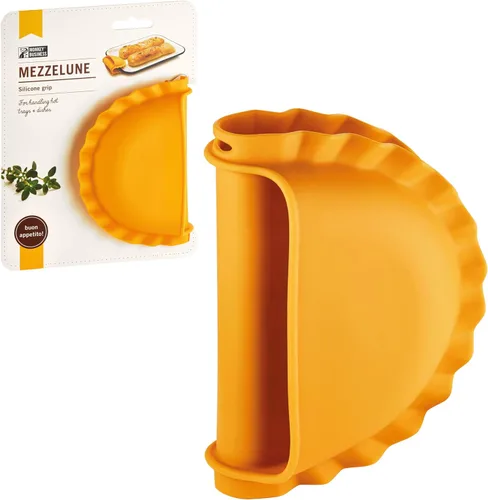 Monkey Business Mezzelune - Manopla de horno en forma de mezzelune, suministros esenciales para hornear, soporte duradero para cocina, artículos