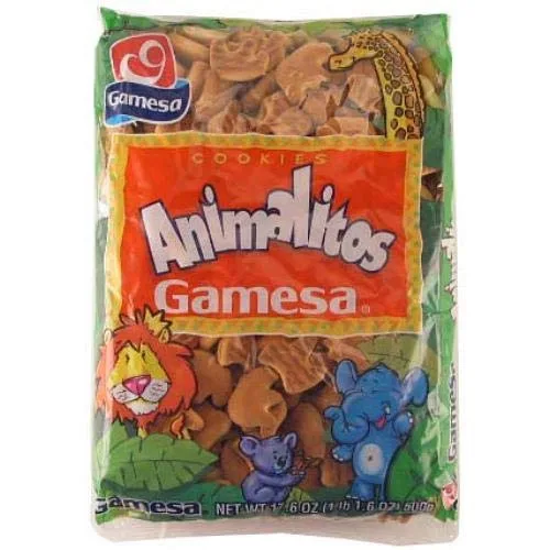 Nuevo 318559 Gamesa Animalitos 16 Oz (paquete de 12) Galletas Barato al por mayor Descuento Bulk Snacks Galletas Niños
