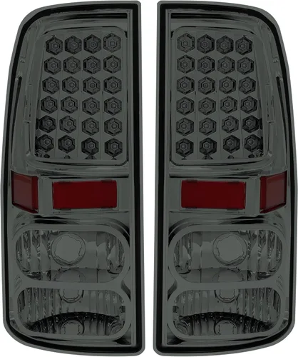 Miniatura 2 de KUAFU Par de luces traseras compatibles con Toyota Tundra Pickup 2007-2013, conjunto de lámpara trasera de freno trasero de plástico para el lado