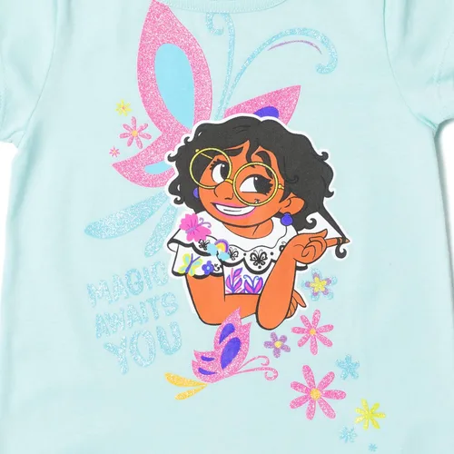 Miniatura 4 de Disney Classics - Paquete de 2 camisetas sin botones para niñas pequeñas y grandes (2T - 18-20)