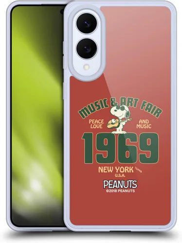 Miniatura 444 de Head Case Designs Funda de gel Woodstock 50th con licencia oficial de Peanuts Snoopy Guitar 1969 [protección de grado militar] compatible
