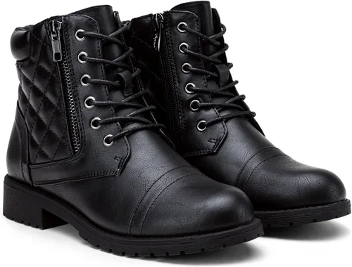 Miniatura 6 de Vepose - Botas de combate a la moda para mujer, altura al tobillo