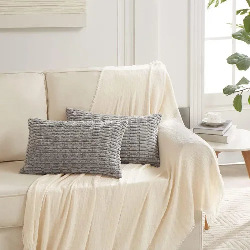 Miniatura 43 de Fancy Homi - Paquete de 2 fundas de almohada decorativas de color taupe de 22 x 22 pulgadas para sala de estar, sofá, cama, estilo rústico, bohemio