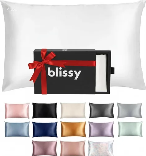 Miniatura 24 de Funda de almohada 100% de seda de morera pura de Blissy, fibras de alta calidad 6A con densidad de 22 momme, para el cuidado del cabello y la piel