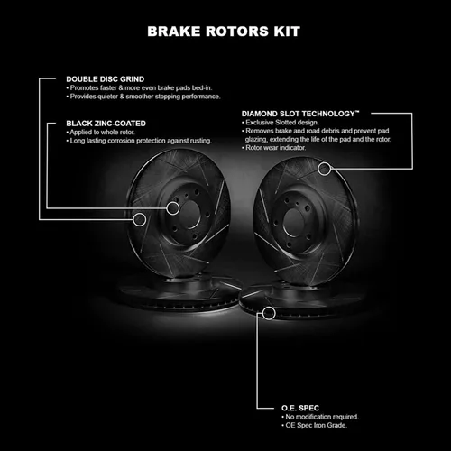Miniatura 3 de R1 Concepts Kit de frenos y rotores traseros delanteros Disco de freno Rotores de freno Compatible con Honda Civic 2017-2021