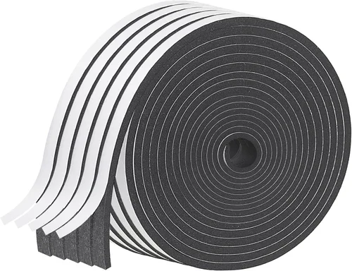 Miniatura 3 de Tira de Sellado Meteorológico para Puertas, Tira de Sellado para Puertas y Ventanas, 1 Pulgada x 1/8 Pulgada x 33 Pies, Cinta de Aislamiento