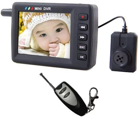 Miniatura 2 de Angel Eye Mini DVR 2.5 "TFT alta definición Pinhole botón cámara w/movimiento dectector rastro seguridad