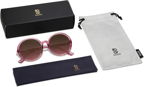 Miniatura 6 de SOJOS Gafas de sol redondas vintage para mujer estilo clásico retro SJ2121