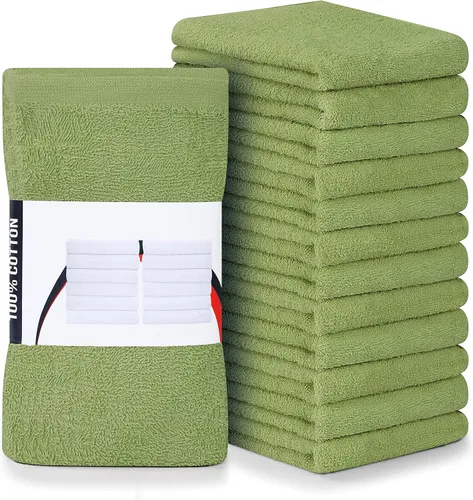 Miniatura 18 de Utopia Towels - Toallas de cocina, paquete de 12 toallas de 16 x 19 pulgadas, 100 % algodón, toallas de barra superabsorbentes negras, toallas