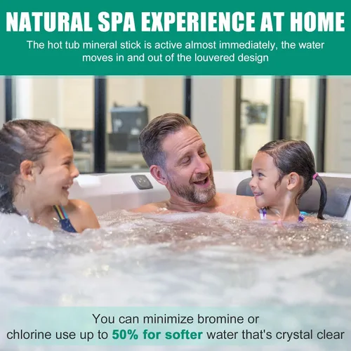 Miniatura 7 de Repuesto para cartucho mineral de filtro de rana, insertos de palo de spa precargados para jacuzzis, reduce el cloro/bromo en un 50%, dura 4 meses