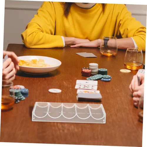 Miniatura 4 de El tenedor de la viruta del póquer de acrílico Cajas Multi-Grid Poker Chip Storage Scratch-resistente
