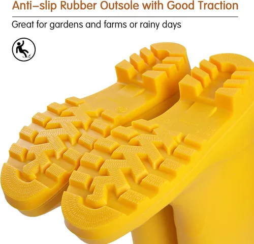 Miniatura 5 de Litfun Botas de lluvia de media pantorrilla para mujer, impermeables, ligeras, para jardín