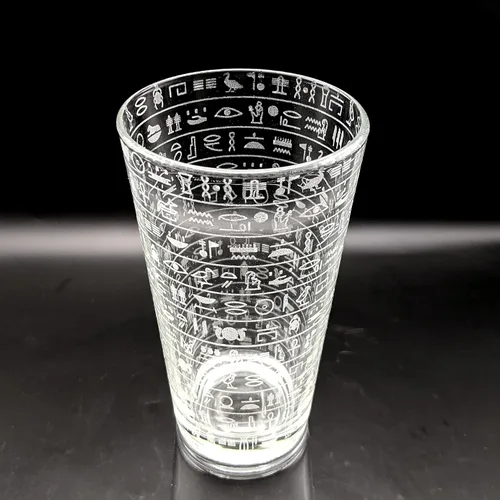 Miniatura 4 de Jeroglíficos egipcios grabados Vaso de pinta Historia de la ciencia Arqueología Pirámides Envoltura completa de 360 grados ¡Gran idea