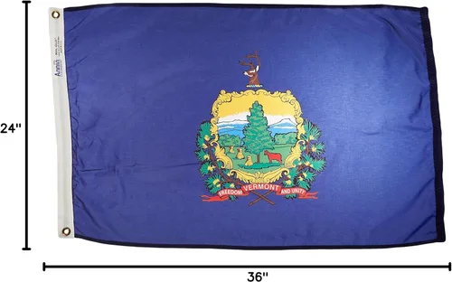 Miniatura 4 de Annin Flagmakers Bandera del estado de Vermont fabricada en Estados Unidos según las especificaciones de diseño oficiales del estado, 2 x 3 pies