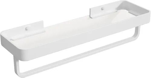 Miniatura 12 de Danpoo Estante de Pared Pequeña de 8 Pulgadas, Vidrio Templado Transparente con Marco de Aluminio Negro Mate – Elegante Organizador Flotante