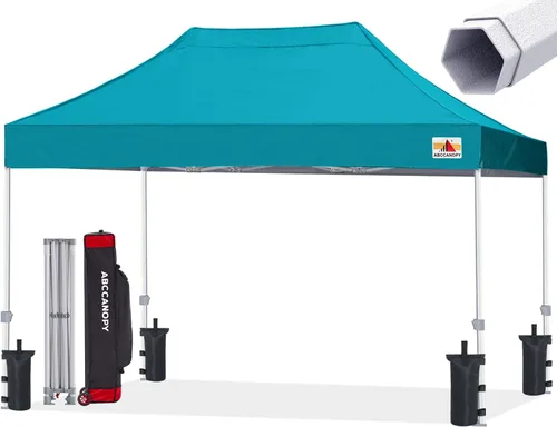 Miniatura 27 de ABCCANOPY Tienda de campaña con toldo emergente comercial 10x10 Serie Premium, Beige