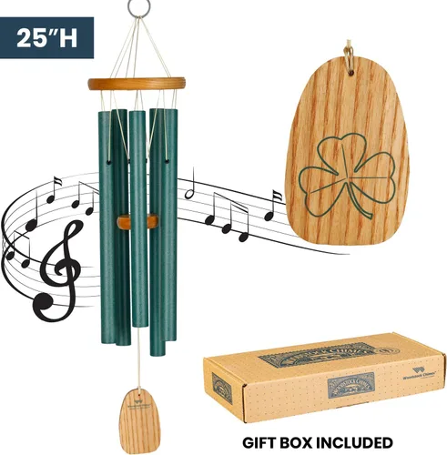 Miniatura 3 de Woodstock - Campanillas de viento para decoración de jardín al aire libre, decoración de porche delantero, campanillas de viento verde de Irlanda