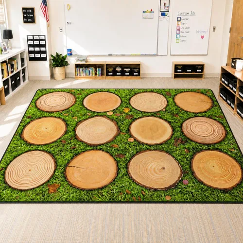 Miniatura 25 de Alfombra para Niños, Alfombra de Oruga Arcoíris ABC Letras del Alfabeto Tapete Educativo - 5x7 Pies Alfombra de Área de Aprendizaje con Respaldo