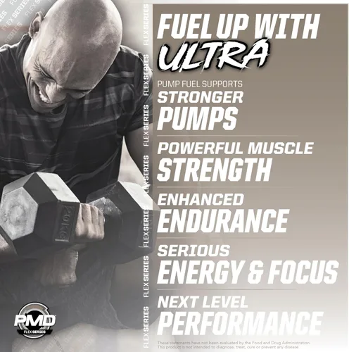 Miniatura 8 de PMD Sports Pump Fuel Ultra Medium Stim - Polvo Premium para antes del entrenamiento y bomba muscular, mayor enfoque, resistencia y recuperación