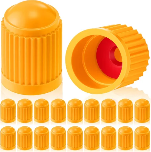 Miniatura 12 de Outus 20 piezas de tapas de vástago de válvula de neumático, tapas de neumático de plástico universales negras para bicicleta, bicicleta, autos