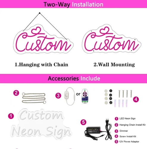 Miniatura 7 de Letrero de neón personalizado con luz LED personalizable para decoración de pared, letrero de neón personalizado para dormitorio, fiesta