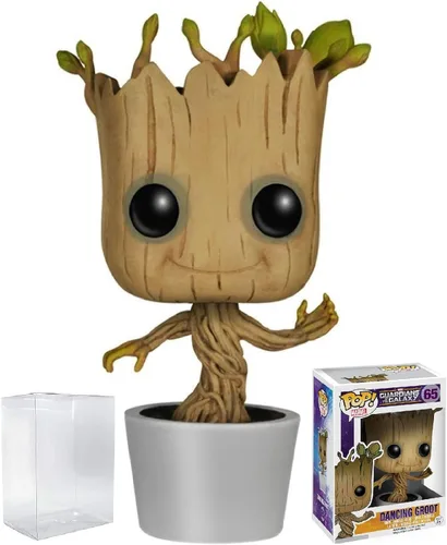 Miniatura 6 de POP Marvel: Guardianes de la Galaxia - Figura de vinilo Dancing Groot Funko Pop! (paquete con funda protectora compatible con Pop Box), multicolor