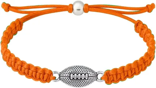 Miniatura 8 de Pulsera de fútbol Sportybella - Pulsera de paracord ajustable con amuleto. Regalos de fútbol unisex Negro