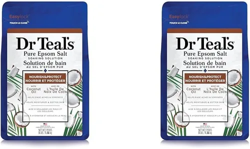 Miniatura 11 de Dr. Teal - Sal pura de Epsom remojada, nutre y protege con aceite de coco, 3 libras (el embalaje puede variar)