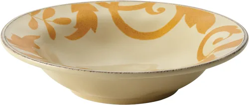 Miniatura 3 de Rachael Ray Vajilla Gold Scroll - Cuenco redondo de 10 pulgadas, crema de almendras