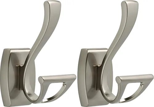 Delta Dansant 135241 - Gancho para toallas, gancho para bata, toallero de níquel satinado para baño, accesorios de baño, 2.4 x 2.9 x 4.8 pulgadas