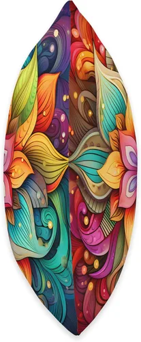 Miniatura 2 de Boho Flower Designs Groovy - Cojín psicodélico retro con diseño de flores de hibisco, 18 x 18 pulgadas, multicolor