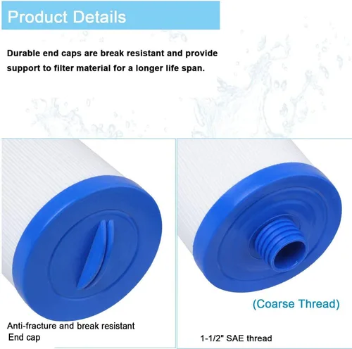 Miniatura 2 de Ketofa Cartuchos de repuesto para filtros de spa compatibles con Unicel 6CH-940 Filbur, para Pleatco PWW50P3, 45 pies cuadrados de carga superior