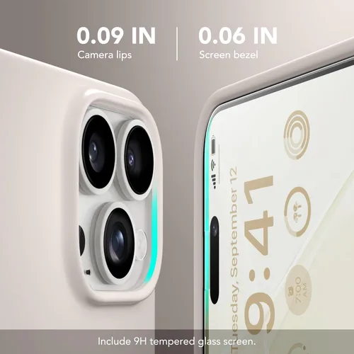 Miniatura 114 de GONEZ Funda de silicona para iPhone 15 Pro Max, compatible con Magsafe, protector de cámara + protector de pantalla, forro de microfibra suave