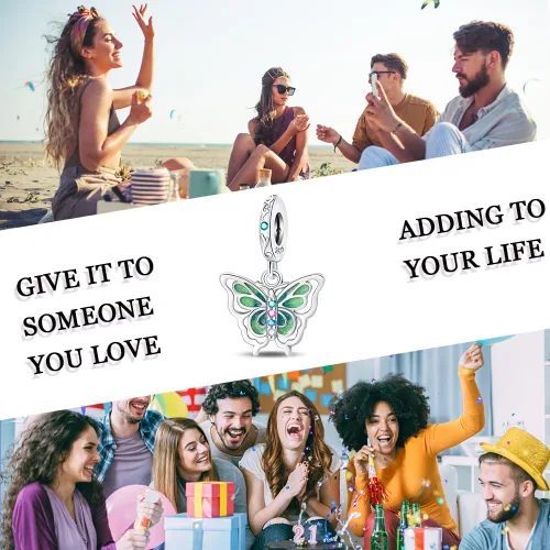Miniatura 29 de LNQOBU Happy Life - Colgante para pulseras de abalorios, plata de ley 925 para mujer (con un espaciador de cuentas)