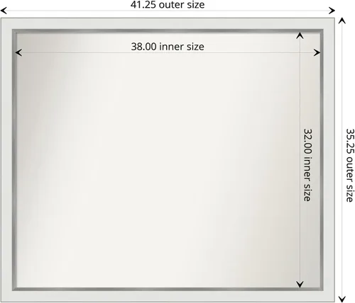 Miniatura 331 de Amanti Art Espejo personalizado, espejo estrecho de baño de oro blanco, espejo de pared o espejo de tocador de baño sobre el fregadero
