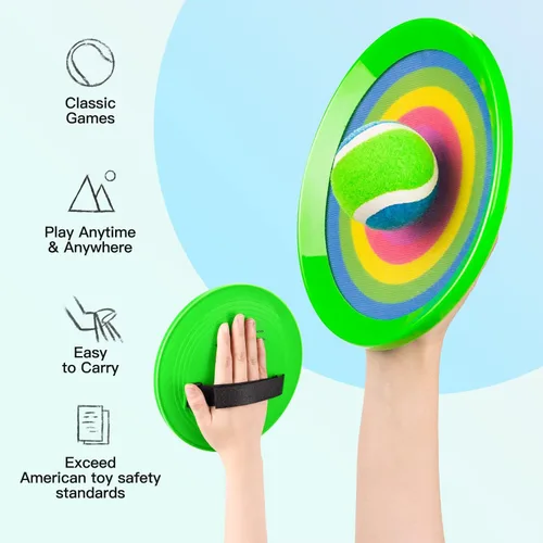 Miniatura 3 de Juego de pelota para lanzar y atrapar, juego de pelota pegajosa para niños, para verano, al aire libre, patio, playa, piscina, patio, regalo