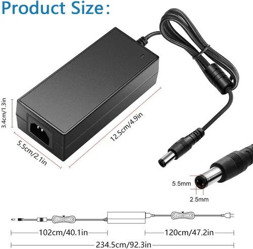 Miniatura 2 de SHNITPWR Convertidor de adaptador de fuente de alimentación de 12 V 6 A CA CC 100 V ~ 240 V CA a CC 12 voltios 6 amperios 72 W controlador LED