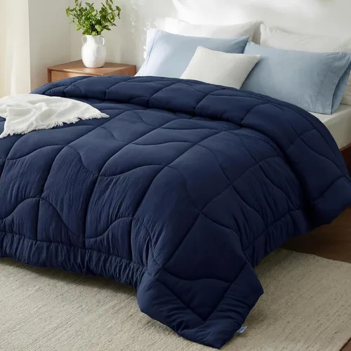 Miniatura 15 de Bedsure - Edredón tamaño queen, acolchado, para todas las estaciones, ultrasuave, plumón alternativo prelavado y relleno de edredón con 4 pestañas