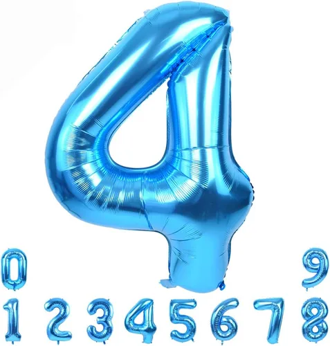 Miniatura 14 de TONIFUL Globo azul de números grandes de 40 pulgadas 0-9 de aluminio Mylar gran número 0 globo digital 0 para graduación 2026, fiesta de cumpleaños