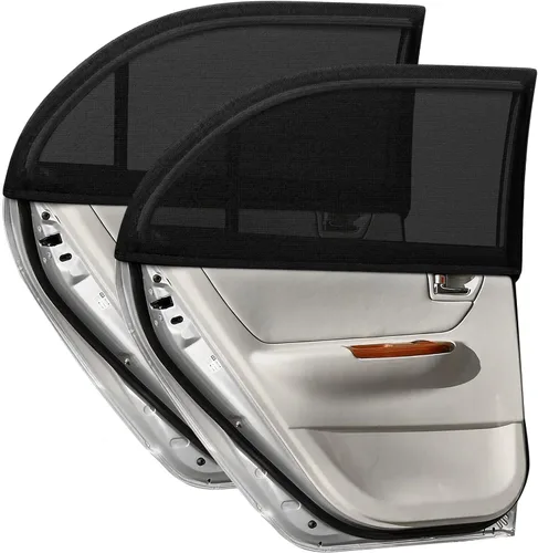 Miniatura 8 de Parasoles de ventana de coche para bebé, paquete de 2 parasoles universales para niños, adultos y mascotas, cubiertas de malla para ventanas