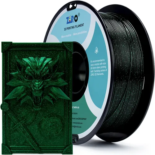 Miniatura 21 de ZIRO - Filamento para impresora 3D, 1.75mm de polilactida brillante con destellos, Serie Camaleón, efecto brillante con destellos, carrete de 1kg