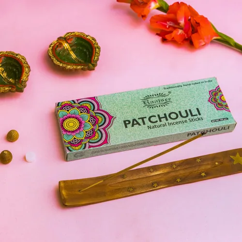 Miniatura 9 de Raajsee Varitas de incienso de pachulí, 100 gm, 100% puro, orgánico natural, enrollado a mano, libre de productos químicos, perfecto para iglesia