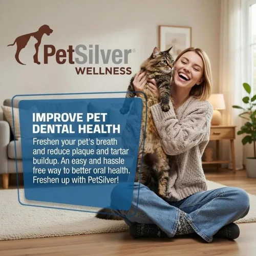 Miniatura 7 de PetSilver Spray de dientes y encías, plata quelatada, ambientador natural para el aliento de perro, limpieza dental para gatos y perros sin