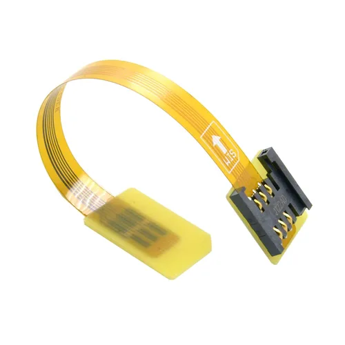 Miniatura 7 de cablecc GSM CDMA estándar UIM SIM Card Kit macho a hembra extensión suave plana FPC cable extensor 3.9 in