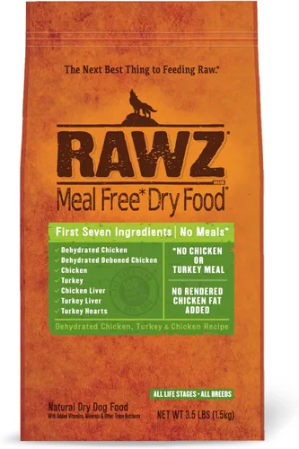 Rawz Alimento seco para perros sin comidas (3.5 libras, pollo y pavo)