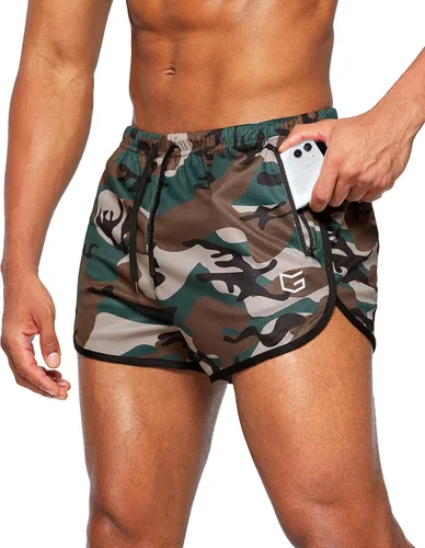 G Gradual Pantalones cortos de correr para hombre de 3 pulgadas de secado rápido para gimnasio, pantalones cortos deportivos con bolsillos con