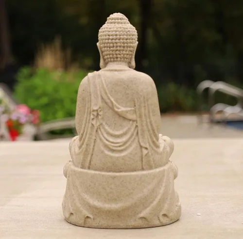 Miniatura 4 de DharmaObejcts - Estatua de Buda meditando armonía de paz - 9 pulgadas de alto